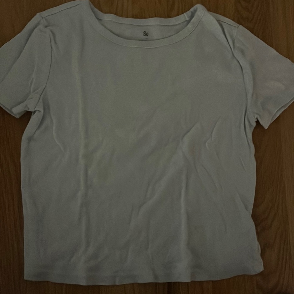 Light blue crop top